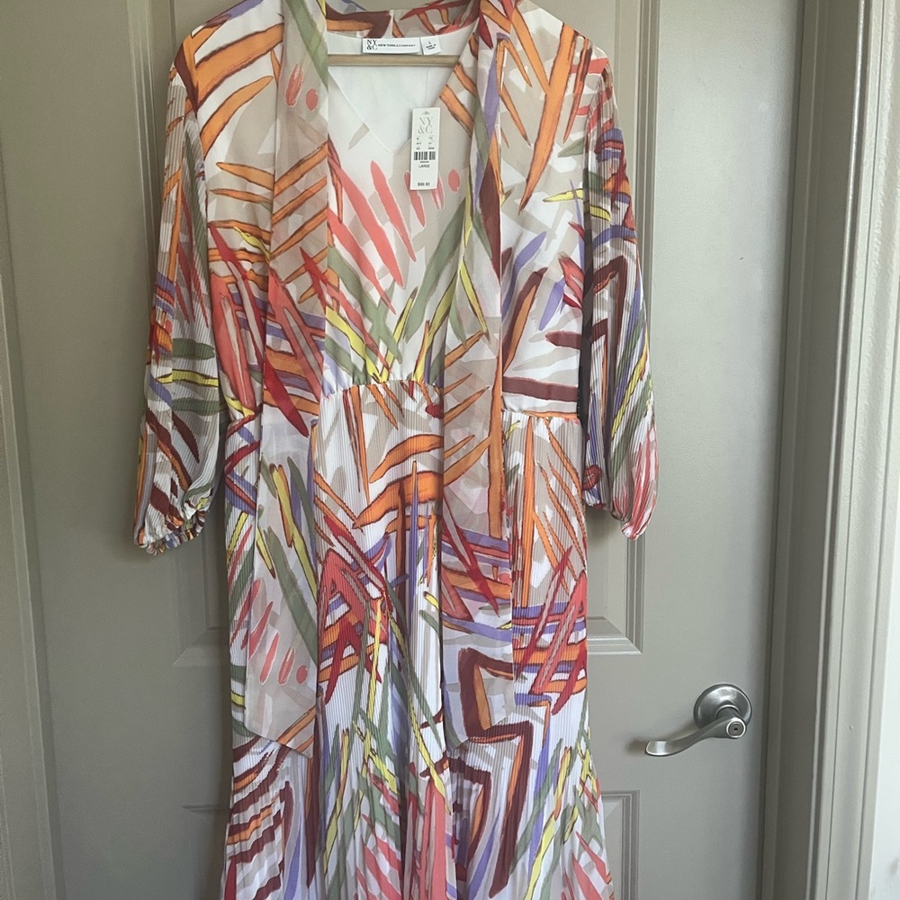 NY & Co Geometric Print Dress